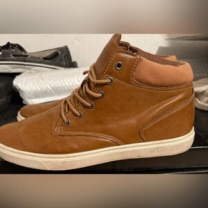 Perry Ellis Men's Tan Leather Shoes